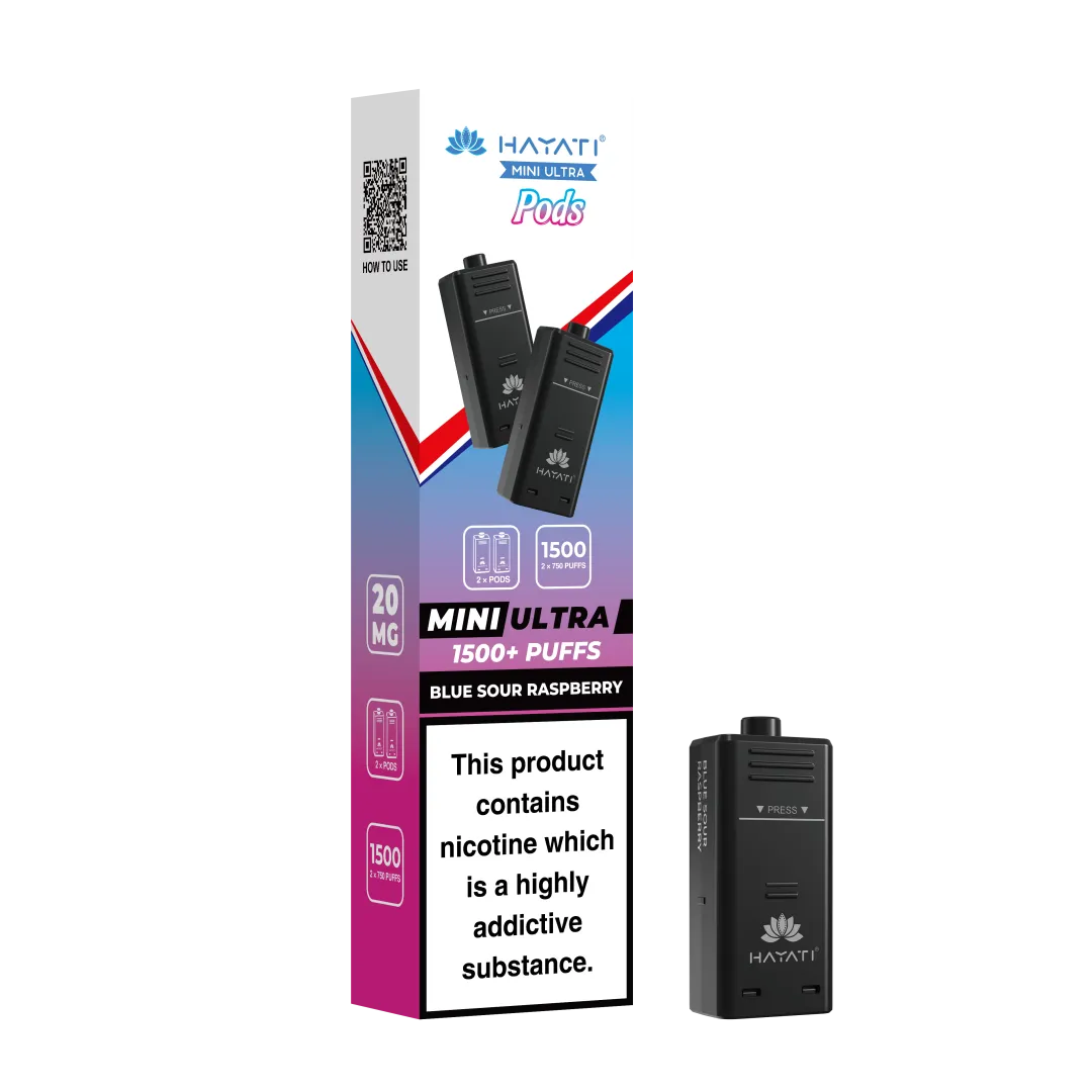 Hayati Mini Ultra 1500 Prefilled Pods (2x750 Puffs) - Box of 5