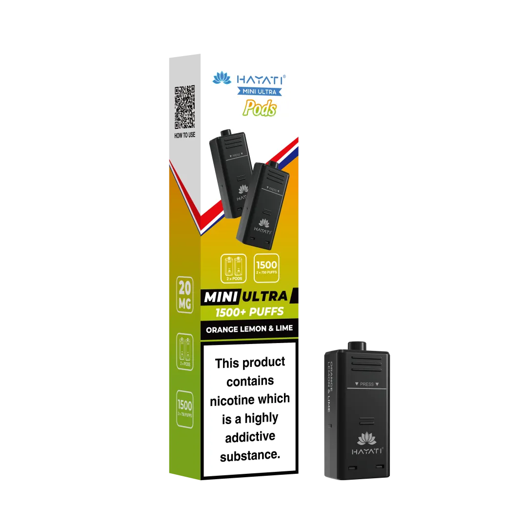 Hayati Mini Ultra 1500 Prefilled Pods (2x750 Puffs) - Box of 5