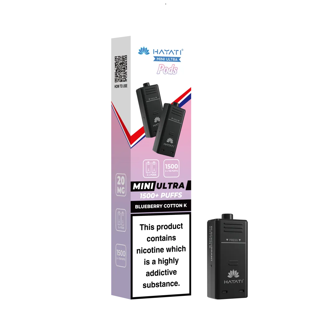 Hayati Mini Ultra 1500 Prefilled Pods (2x750 Puffs) - Box of 5