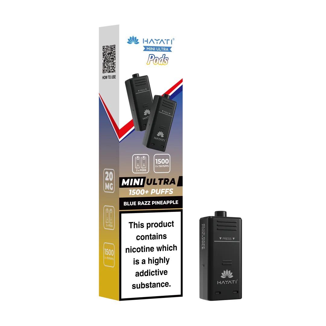 Hayati Mini Ultra 1500 Prefilled Pods (2x750 Puffs) - Box of 5