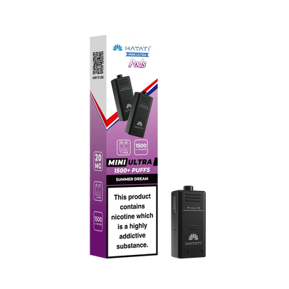 Hayati Mini Ultra 1500 Prefilled Pods (2x750 Puffs) - Box of 5