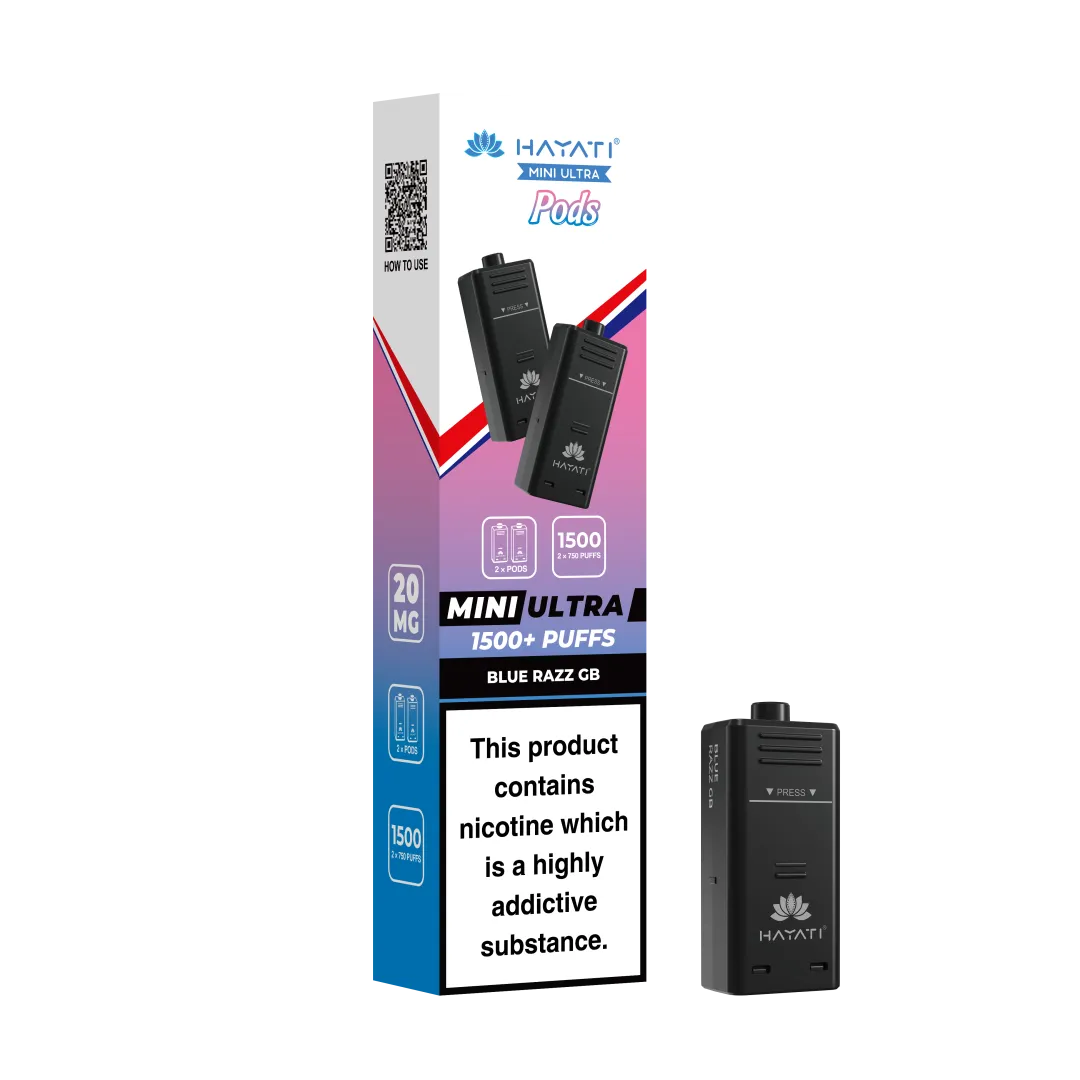 Hayati Mini Ultra 1500 Prefilled Pods (2x750 Puffs) - Box of 5
