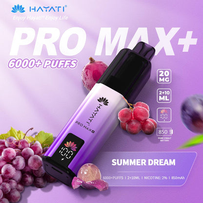 Hayati Pro Max+ 6000 Puffs Prefilled Kit - Box of 5