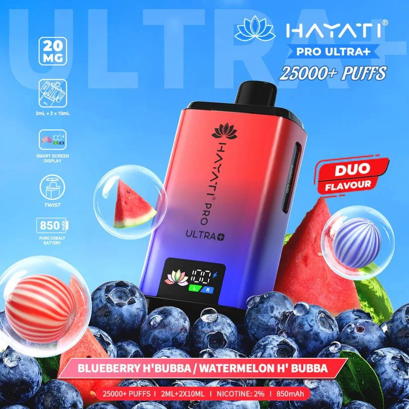 Hayati Pro Ultra Plus 25000 Puffs Prefilled Kit - Box of 5