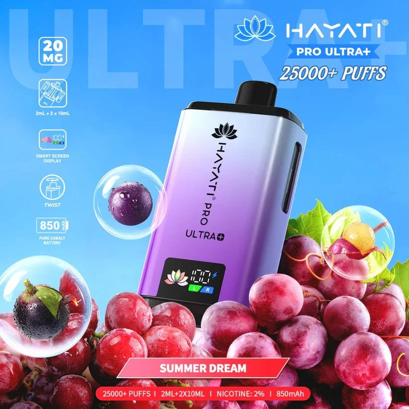 Hayati Pro Ultra Plus 25000 Puffs Prefilled Kit - Box of 5