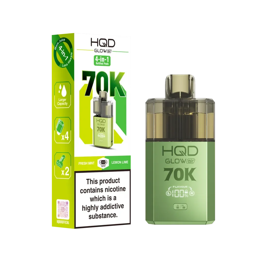HQD Glow Air 70K Prefilled Pod Kit - Box of 5
