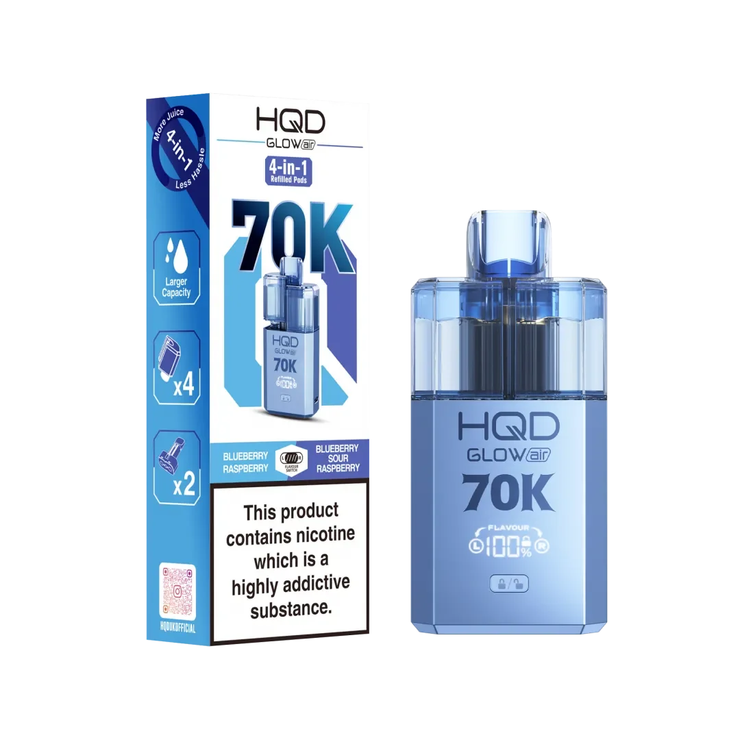 HQD Glow Air 70K Prefilled Pod Kit - Box of 5