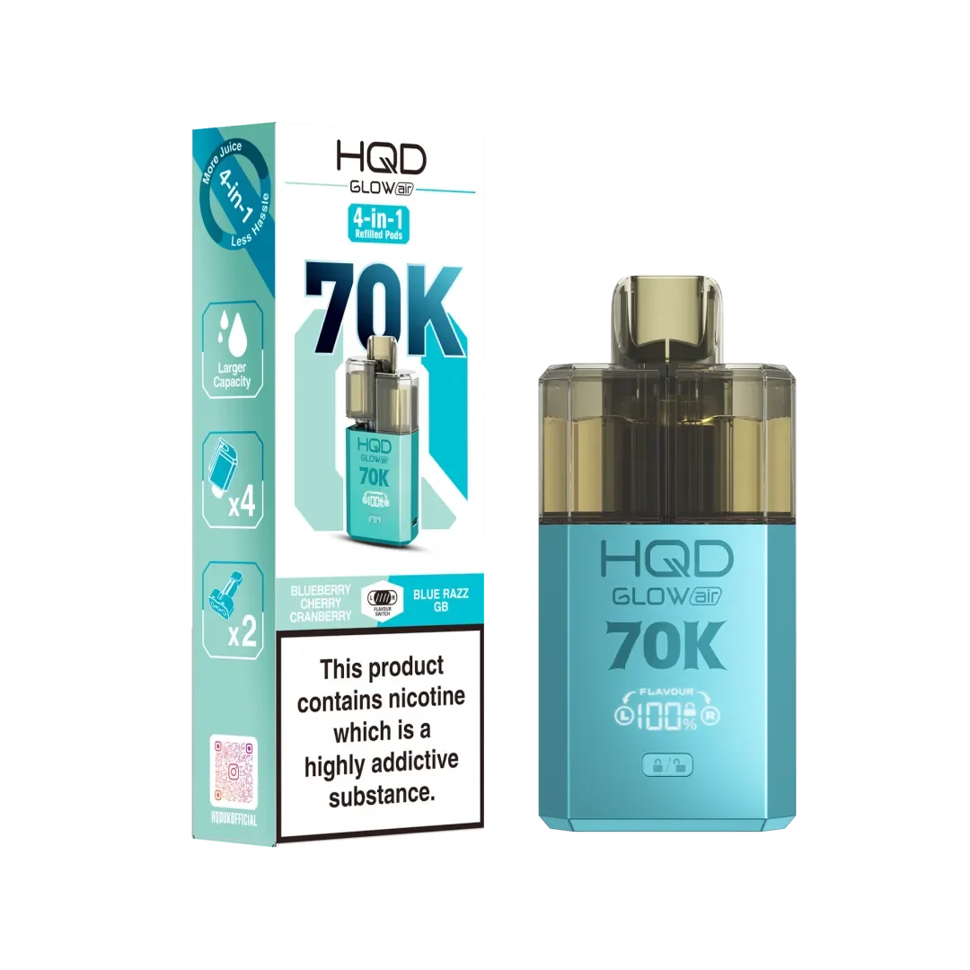 HQD Glow Air 70K Prefilled Pod Kit - Box of 5
