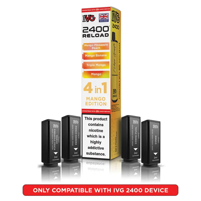 IVG 2400 Reload 4 in 1 Prefilled Pods - Box Of 5