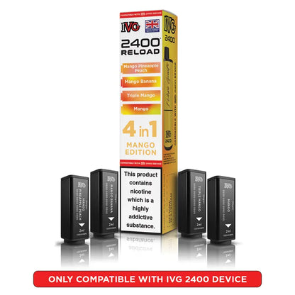 IVG 2400 Reload 4 in 1 Prefilled Pods - Box Of 5