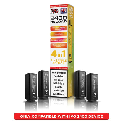 IVG 2400 Reload 4 in 1 Prefilled Pods - Box Of 5