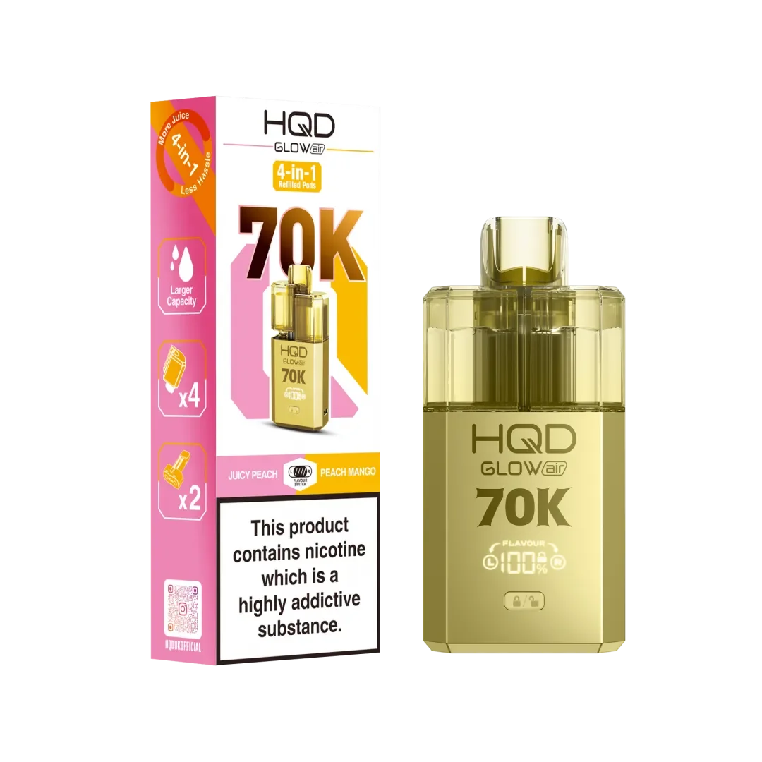 HQD Glow Air 70K Prefilled Pod Kit - Box of 5