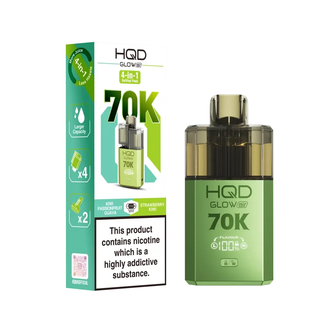 HQD Glow Air 70K Prefilled Pod Kit - Box of 5