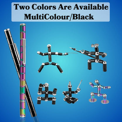 Magnetic Fidget Pen, Decompression Magnet Pen for Birthdays, Multifunction Writing Magnet Ballpoint Pen for Anxiety Stress Reducing, Novelty Christmas Gifts (Colourful)
