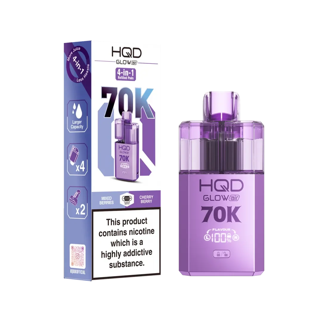 HQD Glow Air 70K Prefilled Pod Kit - Box of 5