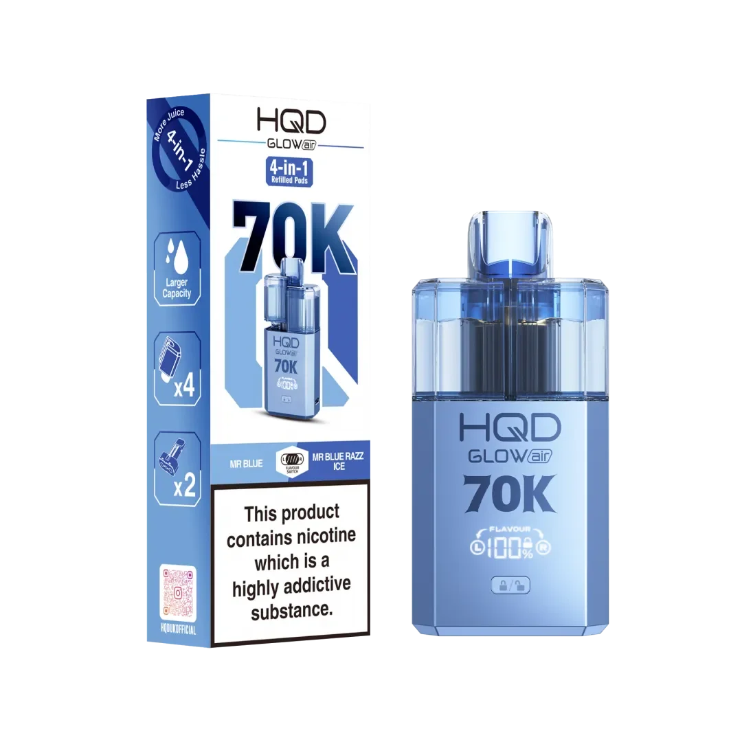 HQD Glow Air 70K Prefilled Pod Kit - Box of 5
