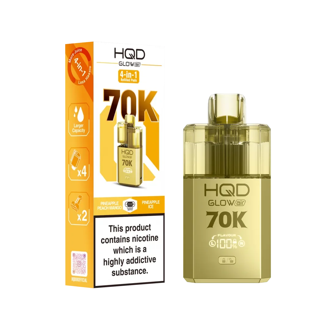 HQD Glow Air 70K Prefilled Pod Kit - Box of 5