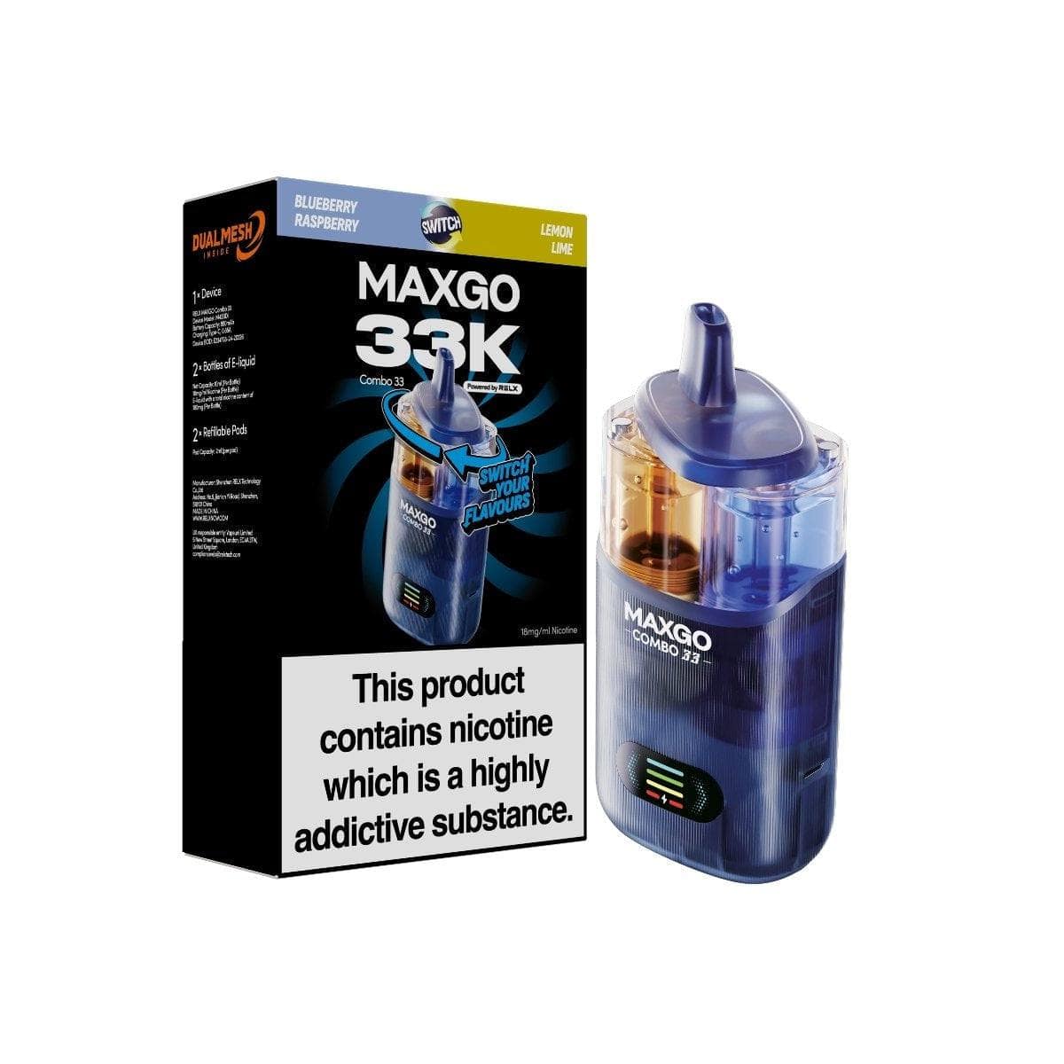 RELX MAXGO Combo 33000 Prefilled Kit - Box Of 5