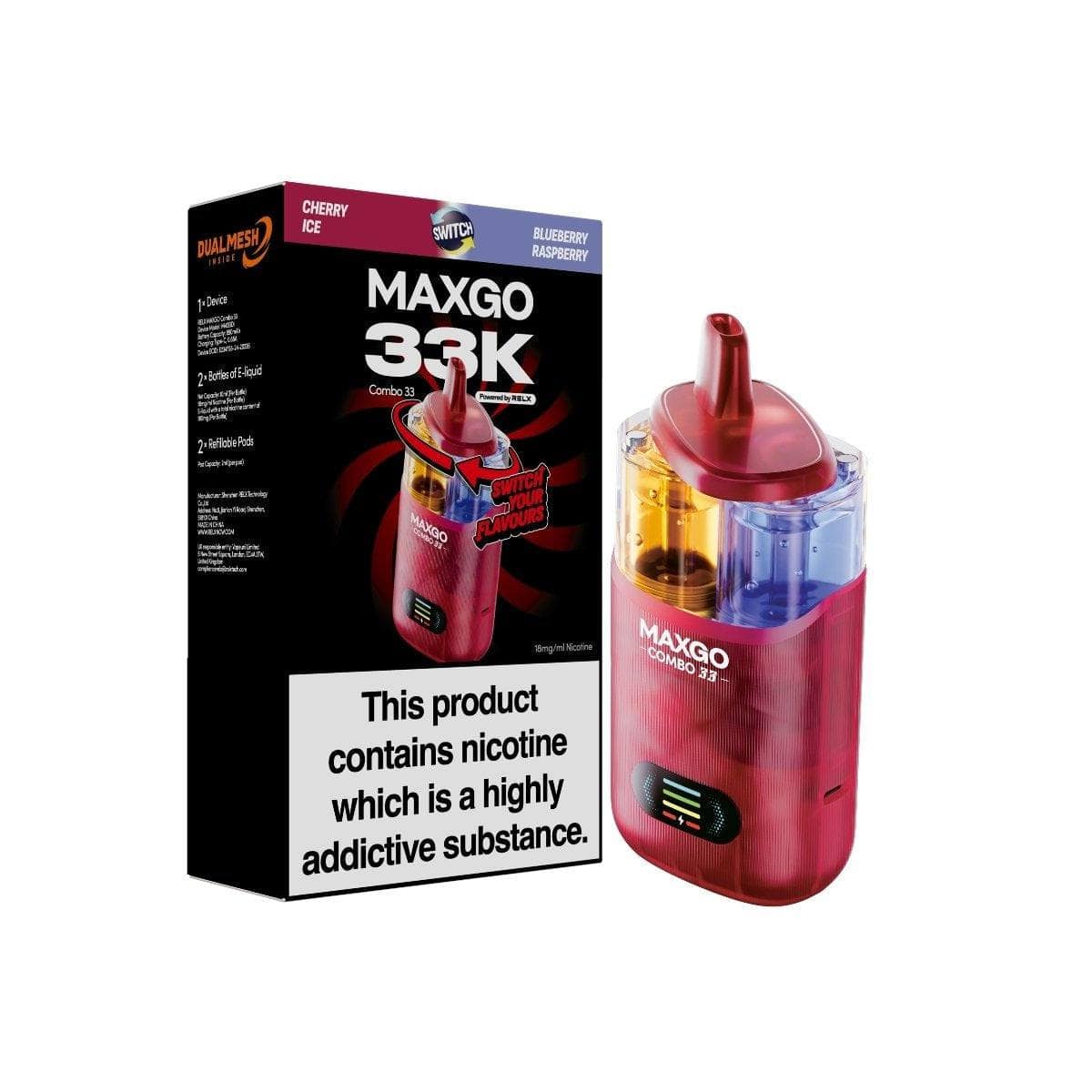 RELX MAXGO Combo 33000 Prefilled Kit - Box Of 5