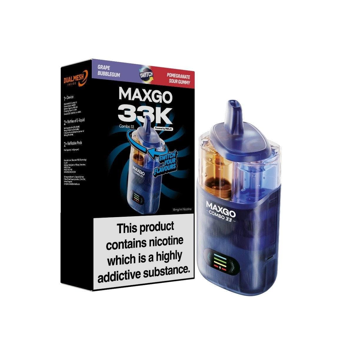 RELX MAXGO Combo 33000 Prefilled Kit - Box Of 5