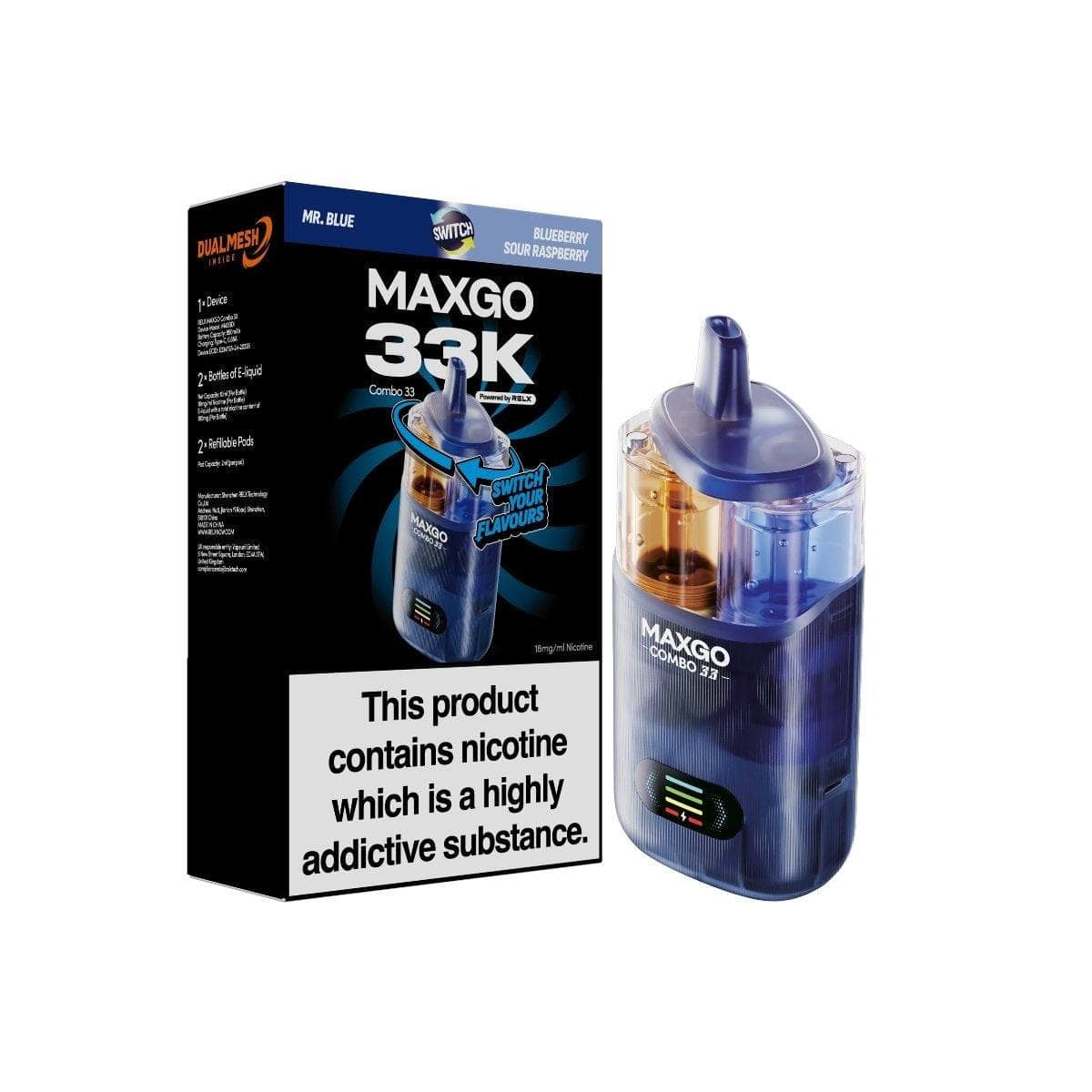 RELX MAXGO Combo 33000 Prefilled Kit - Box Of 5