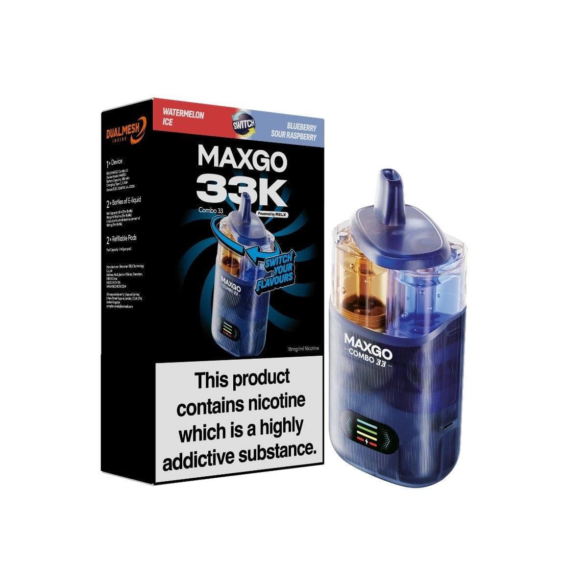 RELX MAXGO Combo 33000 Prefilled Kit - Box Of 5