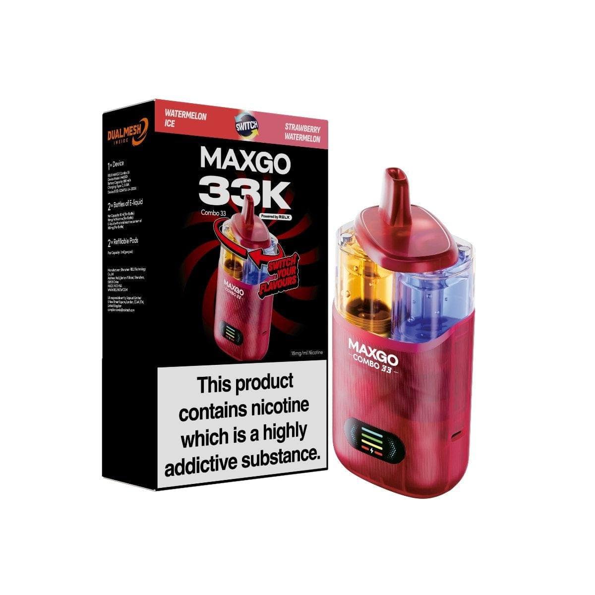 RELX MAXGO Combo 33000 Prefilled Kit - Box Of 5