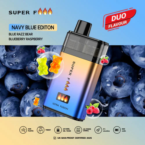 Superfire Ultra Fusion 60K Prefilled Pod Kit -Box of 5