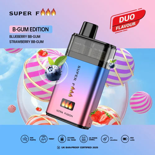 Superfire Ultra Fusion 60K Prefilled Pod Kit -Box of 5