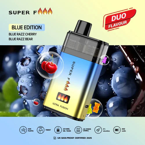 Superfire Ultra Fusion 60K Prefilled Pod Kit -Box of 5