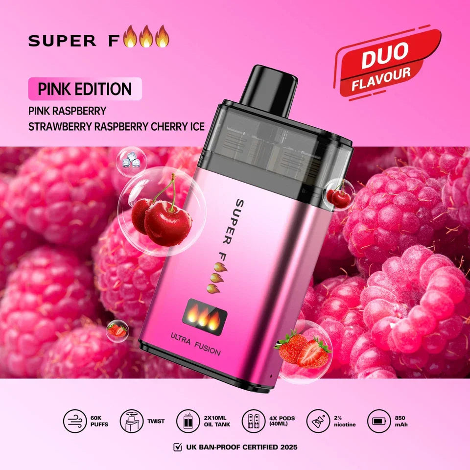 Superfire Ultra Fusion 60K Prefilled Pod Kit -Box of 5