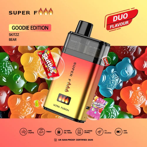 Superfire Ultra Fusion 60K Prefilled Pod Kit -Box of 5