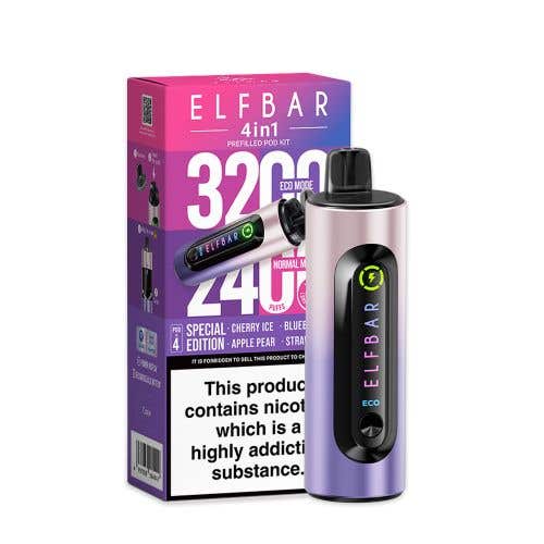 Elf Bar 4-in-1 3200 Prefilled Kit - Box of 5