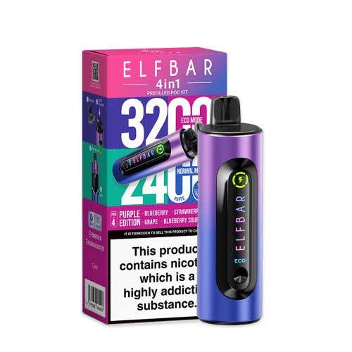 Elf Bar 4-in-1 3200 Prefilled Kit - Box of 5