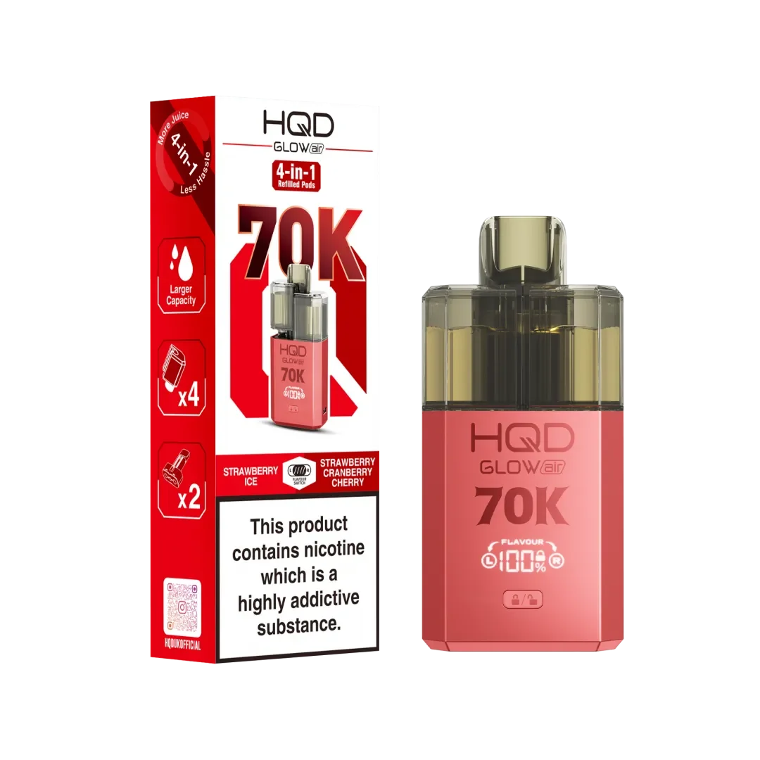 HQD Glow Air 70K Prefilled Pod Kit - Box of 5