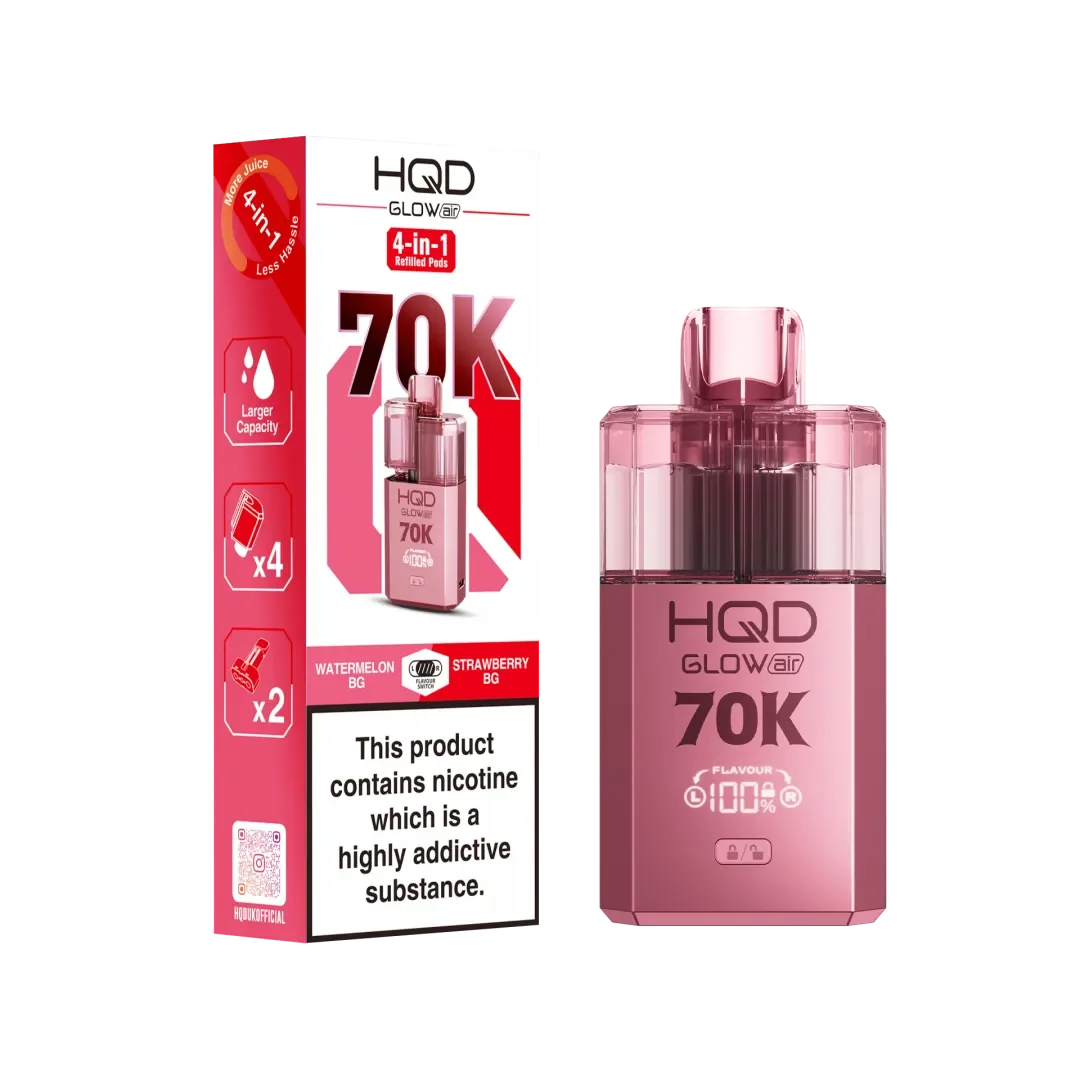 HQD Glow Air 70K Prefilled Pod Kit - Box of 5
